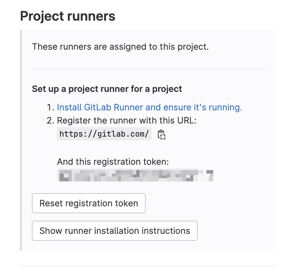 gitlab project runner